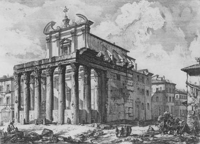 Ansicht des Tempels von Antoninus und Faustina, aus der Serie 
